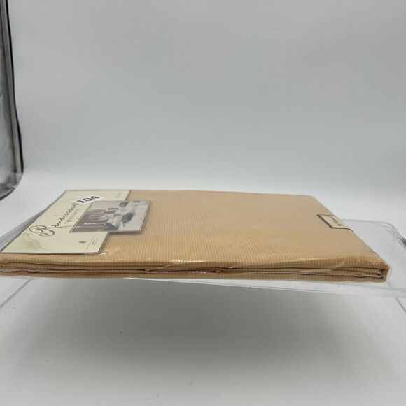 NOS ELRENE HOME FASHIONS 100% POLYESTER Harvest GOLD 70" ROUND TABLECLOTH - Picture 5 of 10